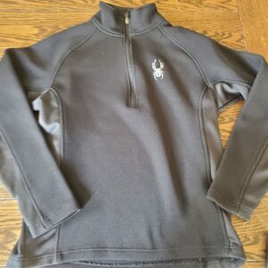 Spyder black outbound half zip Sweatshirt sz Small